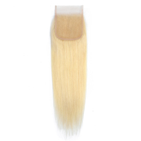 Yeswigs 613 Blonde Dentelle Frontale Fermeture Vague Droite Brésilienne Cheveux Humains Vierge Cuticule Alignés 4X4 5x5 360 Dentelle 613 Fermeture