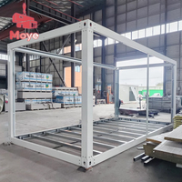 Maison modulaire préfabriquée de 20 pieds, structure en acier, maison conteneur amovible, cadre en kit pour bâtiment de bureau ou usage extérieur