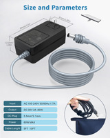 Câble de chargeur de voiture EU USA 60W PD pour Starlink Mini 30V 2A Adaptateur d'alimentation USB-C et mini câble USB