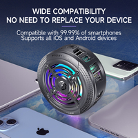 Ventilateur de refroidissement portable pour téléphone portable, lumière RGB, radiateur magnétique pour téléphone portable, refroidisseur pour iPhone Series/Android/Tablet/iPad