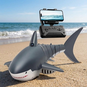 Tiburón Mecánico a Control Remoto a Prueba de Agua con Cámara WiFi, Pez Robótico Biónico Eléctrico, Juguete de <span class=keywords><strong>Piscina</strong></span> para Niños - Product Image 1