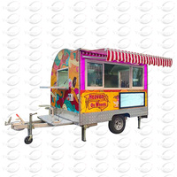 Remorque alimentaire chinoise, remorque pour café, chariot alimentaire mobile rond