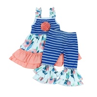 Vêtements pour bébé fille, pantalon en coton à volants, robe à volants, robe à pois décontractée, ensembles de 2 pièces, tenues d'été pour filles, boutique