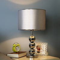 Lampe de bureau LED AC minimaliste américaine plaquée or pour salon, chambre à coucher, chevet, éclairage moderne à économie d'énergie, garantie de 3 ans