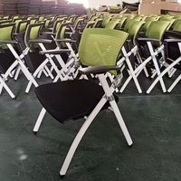 Chaise de bureau pour vente directe, chaise rembourrée empilable en plastique pour formation et conférence, chaise visiteur à base de traîneau pour salle de réunion