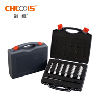 CHTOOLS 6 pièces HSS annulaire Cutter foret ensemble CNC plastique magnétique Base perceuse haute vitesse acier carbure de tungstène acier alliage