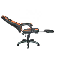 Fauteuil de Gaming Personnalisé en Gros avec Repose-Pieds, Siège Ergonomique Moderne en Cuir Synthétique, Base Cinq Étoiles Pivotante et Réglable en Hauteur