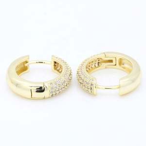 Pendientes grandes de oro de 14K de acero inoxidable de gran oferta, aros para mujer - Product Image 2