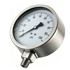 ZX-1-9 Homologué CE, <span class=keywords><strong>Meilleur</strong></span> type de raccordement par le bas, Manomètre en acier inoxydable pour remplissage d'huile, Pression maximale, <span class=keywords><strong>Bon</strong></span> manomètre de pression - Product Image 1