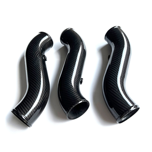Tuyau d'admission d'air en fibre de carbone universel pour voiture, entrée 75 mm, accessoires de tube d'admission d'air froid en fibre de carbone - Product Image 1