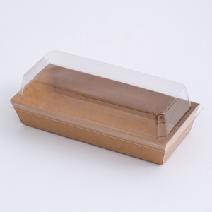 กล่องกระดาษขนมอบเค้กแบบมีฝาปิดโปร่งใสสีขาวและหนัง - Product Image 5