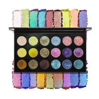 Nouveauté Palette d'ombres à paupières uniques de haute qualité Duochrome Ombre à paupières pressée scintillante Ombre à paupières brillante Palette de maquillage