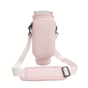 40 OZ Neoprene Insulated Portable Shoulder Strap Cooler Bag Water Bottle Carrier Cross Body Sling Holder Zipper Closure Tumbler - Product Image 3