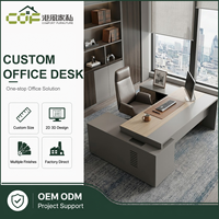 Bureau de direction ergonomique moderne de luxe, mobilier de bureau modulaire en bois, ensemble de bureaux de direction