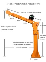 Nouveau treuil électrique télescopique rotatif à 360 degrés portable 24v 1 tonne Mini grue montée sur véhicule