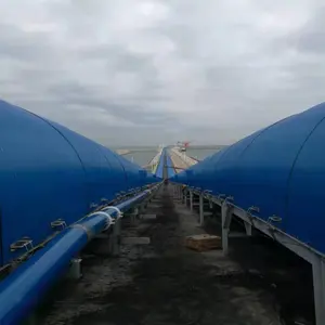 Tipo fixo Capô Cinto Capa De Chuva para o Transportador de Transporte de Chapa de Aço Galvanizado em Plantas De Mineração De Pedra