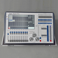 Console d'éclairage de scène Tiger Touch II Titan V18, écran tactile, contrôleur DMX512, 4096 canaux, sortie Art-Net avec flight case
