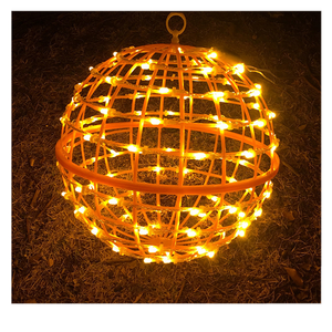 außenbereich wasserdicht Ip65 Garten Straße Bürgerstege Dekoration außenbereich <span class=keywords><strong>Led</strong></span> <span class=keywords><strong>String</strong></span> Light hängendes Rattan-Balllicht - Product Image 1