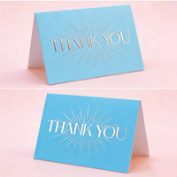 Kartu Ucapan Terima Kasih Totem Warna-warni Khusus untuk Usaha Kecil - Pencetakan Digital Personalisasi dengan Laminasi Film Duplex Board