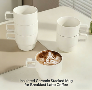 Conjunto de Canecas de Café e Chá de Porcelana de 250ml com Alça, Design Minimalista, Embalagem em Caixa de Presente para Volta às Aulas e Presentes Corporativos - Product Image 2