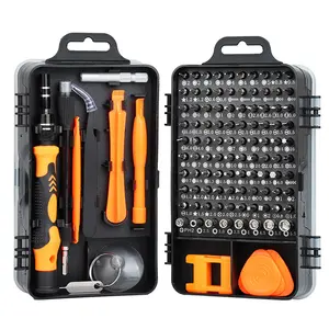 Factory direct sales watch repair and disassembly tools manual multi-functional high-quality alloy steel 115-in-1 screw tool set