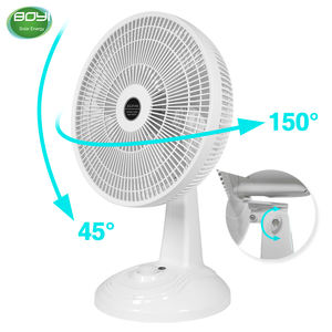 Ventilador de mesa solar de 15W Ventilador blanco de 3 velocidades con carga de CA CC para dormitorio Baño Hotel al aire libre Ventilador solar portátil de 15W - Product Image 3
