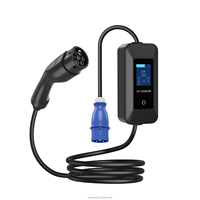 Stations de recharge portables DX, type 2, prise CEE, chargeur EV 7 kW 32 A, câble de recharge rapide EV avec Wi-Fi Bluetooth, chargeur EV portable