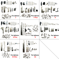 Kit Complet de Supports Métalliques Internes et Vis pour iPhone 14 Plus 13 12 Pro Max X XR XS Max 7 8 Plus, Jeu de Plaques de Blindage Métalliques
