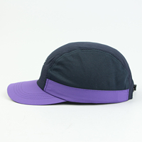 Casquette de sport unisexe personnalisée de haute qualité à 5 panneaux en nylon imperméable avec broderie et patch pour le camping et le baseball