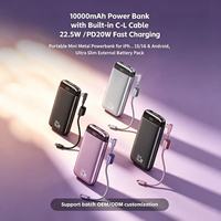 Z5 Mini Power Bank 10000mAh Slim Portable USB-C Baterai Eksternal 22.5W Pengisian Cepat untuk Penggunaan Darurat di Luar Ruangan