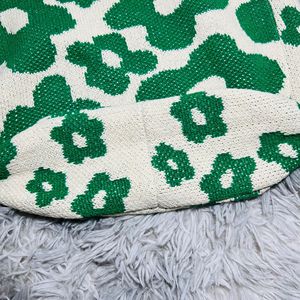 Nuova Borsa a Mano Unisex 2024 di Design Coreano, in Maglia Crochet Traspirante, Alta Capacità, Tinta Unita, in Cotone - Product Image 6
