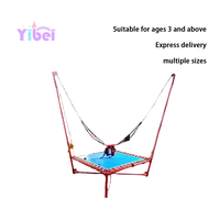 Vente directe usine : Trampoline pliable populaire pour une personne, léger, avec poignée de traction, en nylon anti-résistance, pour parcs de trampolines