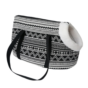 Ethnic Style Pet Travel <b>Bag</b> Winter Lined Thickened Warm Detachable Crossbody Cat <b>Bed</b> 42x27x28cm - Product Image 5