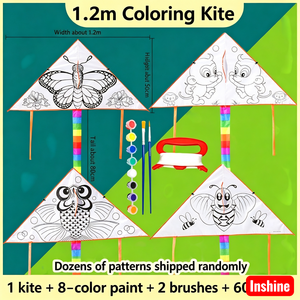 Kit de fabrication de cerfs-volants pour enfants - Peintures sûres et non toxiques, tous les outils inclus, idéal pour les jeux en plein air et le développement des compétences - Product Image 1