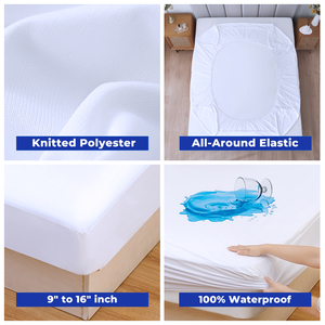 Coprimaterasso Pieghevole 100% Poliestere Impermeabile Antibatterico Rinfrescante con Chiusura a Cerniera Anti-acaro per Letti Singoli/Matrimoniali - Product Image 2