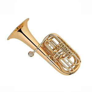 <span class=keywords><strong>Tuba</strong></span> <span class=keywords><strong>double</strong></span> F/Eb Eastern Music, système à 4 pistons rotatifs, modèle compact laqué or pour solo - Product Image 1