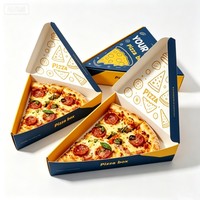 Caja Ecológica Desechable de Cartón Corrugado Triangular para Sándwiches, Pizza en Rodajas, Comida para Llevar, Envase para Comida Rápida