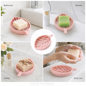 <span class=keywords><strong>Porte</strong></span>-<span class=keywords><strong>savon</strong></span> auto-drainant en forme de feuille, antidérapant, avec ventouse, pour salle de bain et cuisine, OEM - Product Image 3