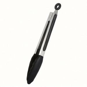 Silicone de qualité alimentaire SUS # Pince de cuisine moderne en acier inoxydable 430 avec verrouillage, ensemble de barbecue écologique, personnalisable avec logo - Product Image 2