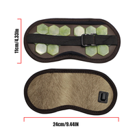 Masque pour les yeux en jade et germanium pour les cernes et les poches, masseur pour les yeux en pierre naturelle pour le sommeil, la relaxation et les voyages