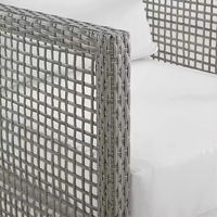 Canapé d'angle en rotin tressé moderne et écologique pour jardin et extérieur, idéal pour cour et salon, vente en gros d'usine, canapés personnalisables