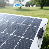 Panneau solaire fin, léger et flexible 280W monocristallin, panneau PV pliable pour camping-car, caravane, yacht, installation sur toit courbé
