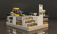Artworld Affiche Snack Food Noix Kiosque Personnalisé Candy Mall Bar Design Noix Présentoir Vitrine