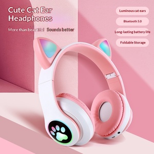 Auriculares para juegos con orejas de gato luminosas Cool <span class=keywords><strong>Puda</strong></span> STN28, superventas transfronterizos, batería de ultra larga duración, impermeables 5.0 - Product Image 3