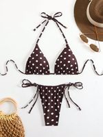 Maillots de bain deux pièces pour femmes en spandex/polyester recyclé, tongs unies, écologiques et durables, logo personnalisé, marque privée, OEM