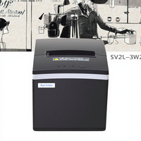 Printer Penerimaan Termal POS 80mm Pemotong Otomatis USB LAN Serial Mesin Pencetak Tiket Kasir