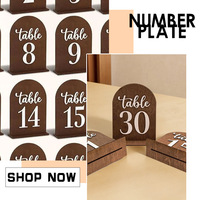 Panneaux de numéros de table de mariage en bois transfrontaliers, décorations, signalétique extra-large, arche de fête, style moderne minimaliste, soie 4 couleurs
