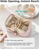 Pochette de voyage personnalisée pour bijoux, organiseur portable multi-compartiments, étui de rangement pliable pour colliers, bagues et boucles d'oreilles