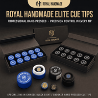 Embout de queue de billard ROYAL HANMAY Édition Élite, fait main, en cuir de vachette pleine fleur monocouche, 10mm 11.2mm M MH H