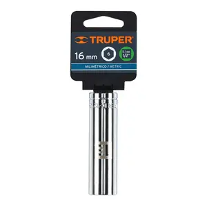BOX 6 Douille longue 16 mm, 6 points, entraînement 1/2 po, TRUPER - Product Image 4